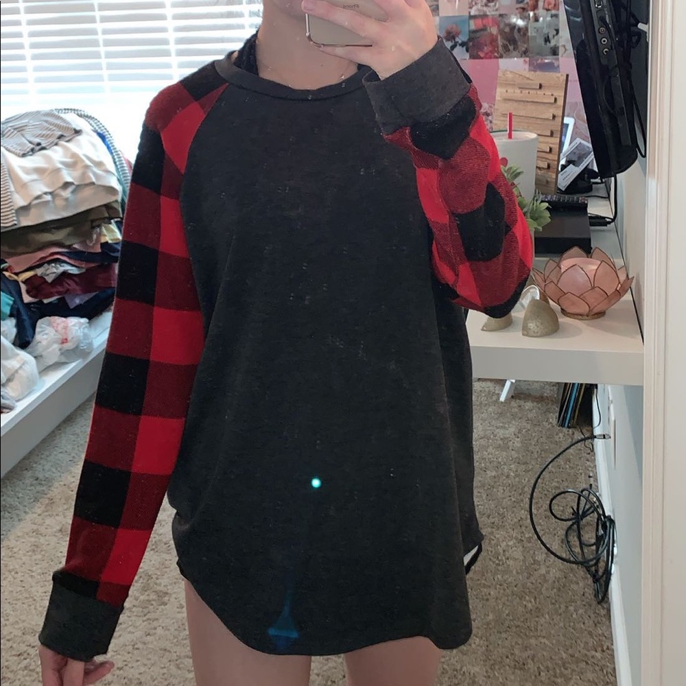 buffalo plaid ls top